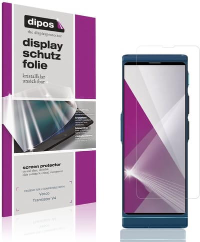 dipos – 4x Beschermfolie geschikt voor Vasco Translator V4 | Krasbestendige & heldere Screenprotector Ultra-Thin