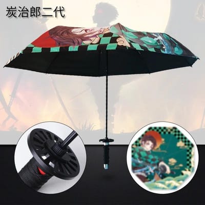 Perfect One Piece Zoro Demon Slayer Katana Paraplu Zonnige Opvouwbare Parasol Anime Tanjirou Kimetsu No Yaiba Samurai Katana Zwaard Paraplu's