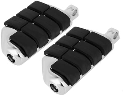 Dailygoods- Voetsteun Aluminium - Antislip Pedalen - Brede Voetsteunen - Motorfiets Voetsteunen - Trillingsvermindering - Verstelbare Maat 13,5 cm - Motorpedalen