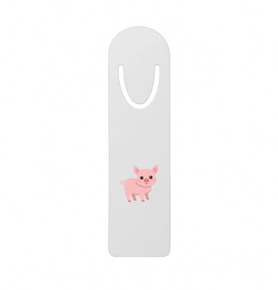 Hacebo® - Varkens metalen boekenlegger - Varken - Dieren liefhebbers - Kinderboerderij - zoogdier Bladwijzer boekenleggers - 12.7 cm x 3.2cm