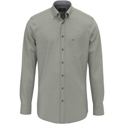 Fynch-Hatton Overhemd Herringbone Flanel Button-Down Dark Ivy / male
