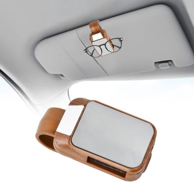 Houten Brilhouder voor Auto met Visor Lip - Universele Brilhouder voor Zonnebrillen en Brillen, Geschikt voor Alle Auto Modellen