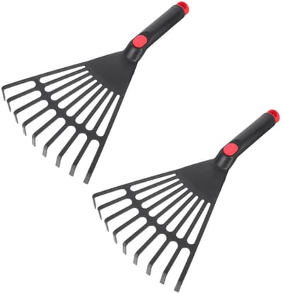 Dailygoods- Handhark 2 Stuks - Tuinhark - Grashark - Bladhark - Klein - Voor Bladeren - Hark