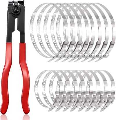 Set van 17 RVS Slangklemmen 25-50mm en 50-120mm Verstelbare Klemmen voor Auto's en Gereedschap