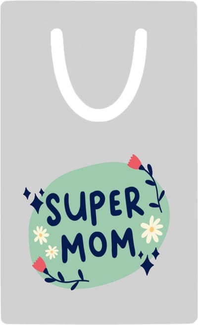 Hacebo® - super mom metalen boekenlegger - Moeder - mama - Moederdag - cadeau - verjaardag - kado Bladwijzer boekenleggers - 7.6 cm x 5cm