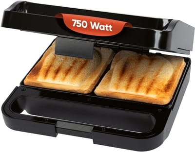 Tosti Apparaat - Sandwichmaker - Snelle Lunch - Schelpvormige Platen - XXL Plakken - Roestvrij Staal
