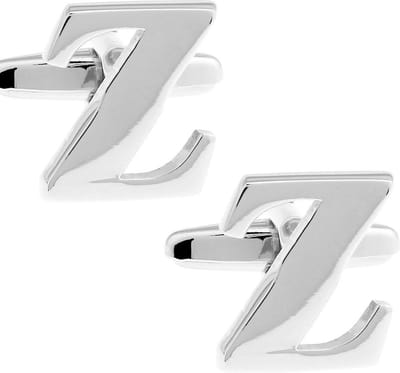Amanto Manchetknopen Letter Z - 316L Staal - Alfabet - 15 x 14 mm