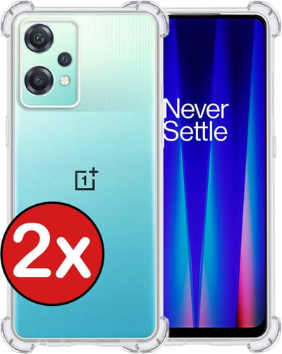 Hoesje - 2 Stuks - Geschikt voor OnePlus Nord CE 2 Lite - Sterk & Shockproof - Back Cover - Siliconen Case - Telefoon Hoes Shock Proof - Telefoonhoes - Transparant