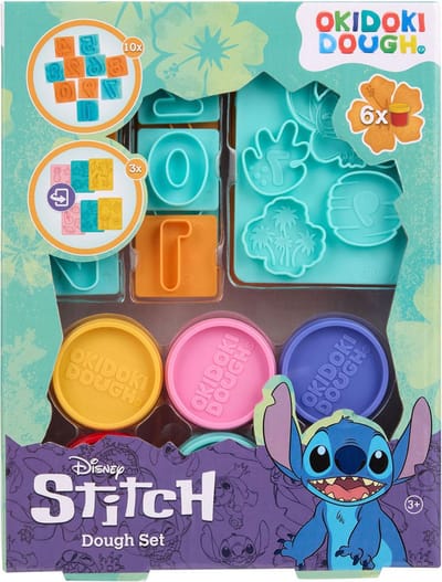 Canenco Stitch kleiset met cijfers - 6 kleuren klei en vormpjes.