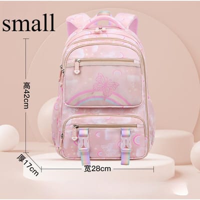 Kinderrugzak voor Meisje Regenboog Vlinder Kinder Boekentas Schooltas Basisschool Rugzak voor Reizen Waterdicht Mochilas