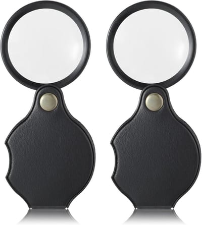 Mini Vergrootglas 10X - 2 stuks, Draagbare Pocket Vergrootglas - Ideaal voor Lezen en Knutselen