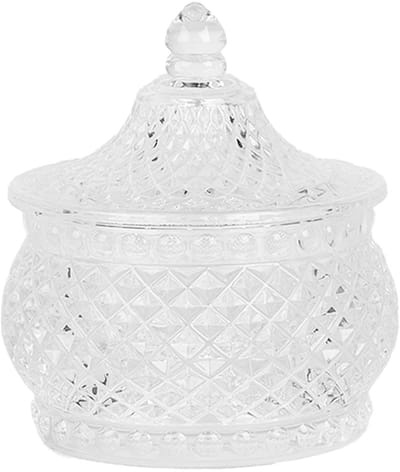 Clayre & Eef Voorraadpot Ø 10x11cm Transparant Glas