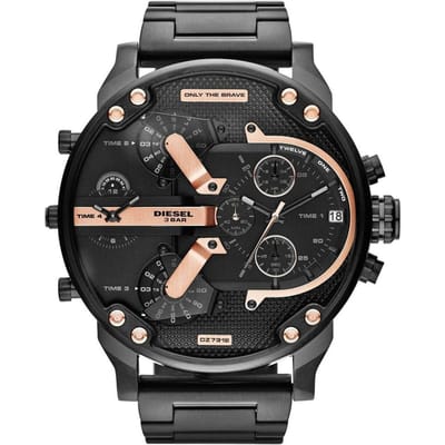 Diesel DZ7312 The Daddies Chronograaf Wijzerplaat Vier Tijdzones Herenhorloge