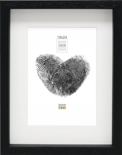 Deknudt Frames Fotolijst - zwart met passe-partout - 13x18 / 18x24 cm