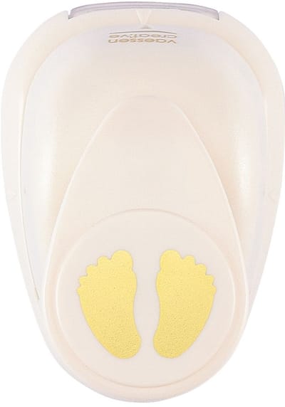 Vaessen Creative Pons - Figuurpons - Babyvoetjes - 1,9 x 2,4 cm