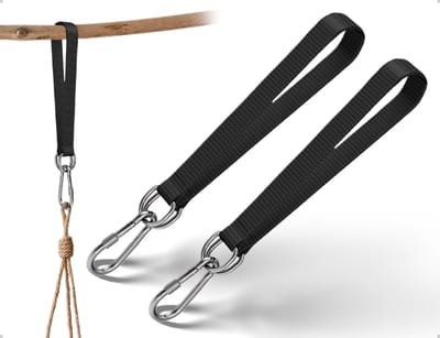 2-delige schommelbevestiging, draagbare ophangsystemen, hangmatriemen met karabiners en D-ringen voor kamperen, wandelen en picknicken