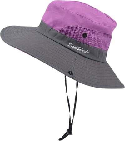 Livano Zonnehoed - Reishoed - UV Beschermende Hoed - Bucket Hat - Festival - Pet - Hoedje Voor Dames & Heren - Hoofdbescherming - Paars
