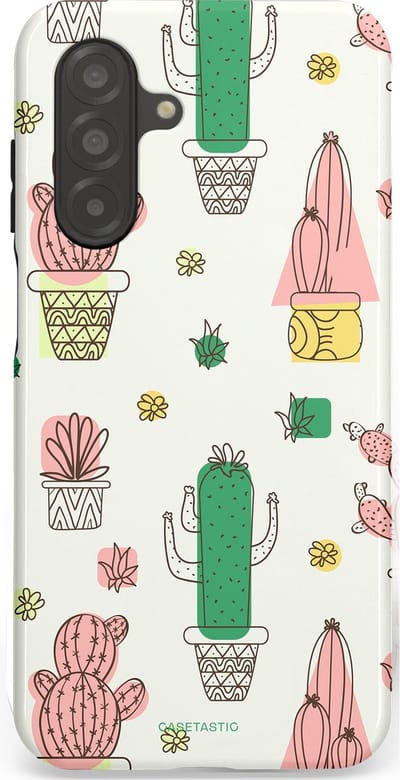 Casetastic Hoesje Geschikt voor Samsung A26 - Stijlvolle Beschermende Duo-layer Case - Vrolijke cactus