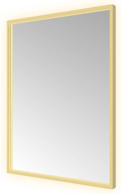 Hotbath &More Mirrors Square LED Badkamerspiegel - Rechthoek - 80 x 60 cm - Geborsteld Messing Pvd