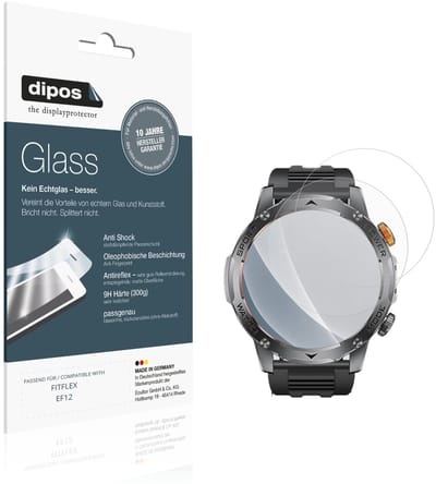 dipos – 2x Matte Pantserfolie geschikt voor FITFLEX EF12 | 9H Screenprotector