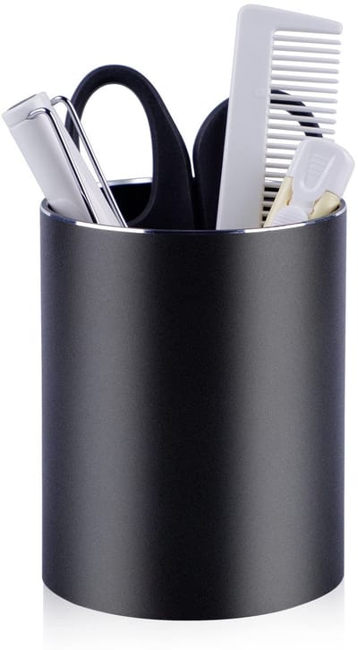 Dailygoods- Pennenhouder - Aluminium Legering - Bureau Organizer - 8x10 cm - Rond - Voor Pennen/Make-up Borstels - Duurzaam - Pencil Holder