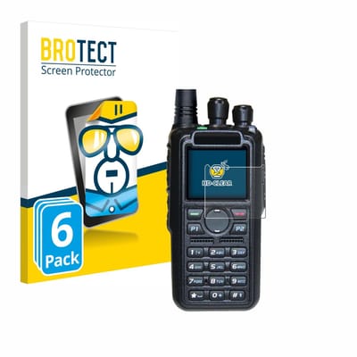 BROTECT - Screenprotector voor AnyTone AT-D878UV II Plus - Folie Beschermfolie transparant 6 Stuks