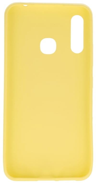 Hoesje Geschikt voor de Samsung Galaxy A70e - Backcover Color Telefoonhoesje - Geel