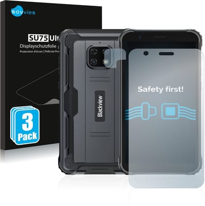 Savvies - Screenprotector voor Blackview BV4900S (Voor+Camera) - Folie Beschermfolie transparant 6 Stuks