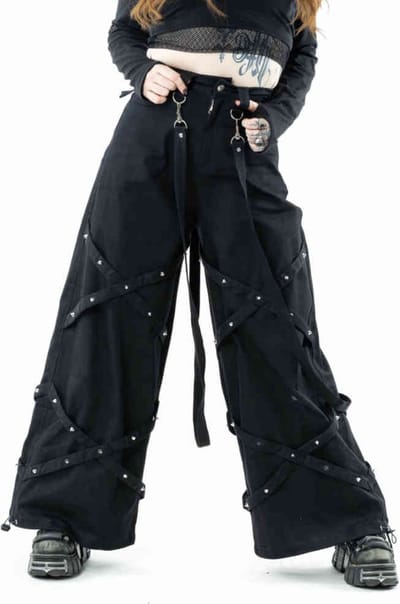 Heartless - Elsu Wijde broek - 30/32 inch - Zwart