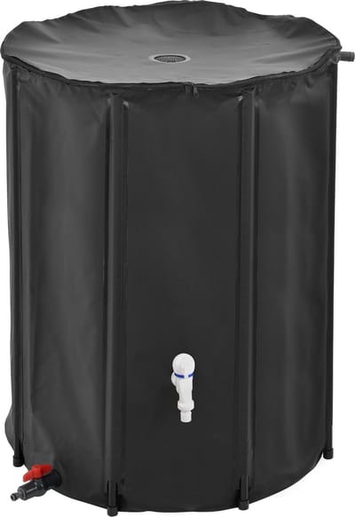 Watertank opvouwbaar Ø80x98 cm regenton zwart 500 L