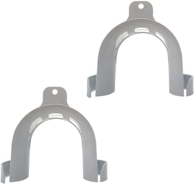 Set van 2 U-vormige afvoerpijpen voor wasmachines met houder, ideaal voor efficiënt afvoeren en installatie.