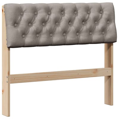 vidaXL Gestoffeerd hoofdbord Taupe 90 cm Massief grenenhout