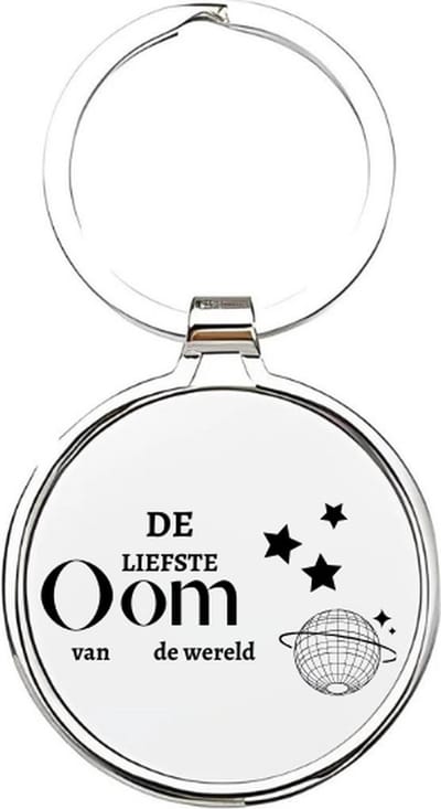Akyol - de liefste oom van de wereld Sleutelhanger - Oom - de leukste oom - oom - familie - uncle - babyshower - cadeau voor de leukste oom - verjaardagscadeau - kraamcadeau - cadeau voor een familielid - 4 x 7,5 CM