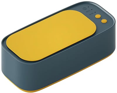 Ultrasone reiniger voor brillen en sieraden, compacte mini-eenheid, 45 khz-frequentie, 360 ° reiniging, aanraakbediening voor op reis