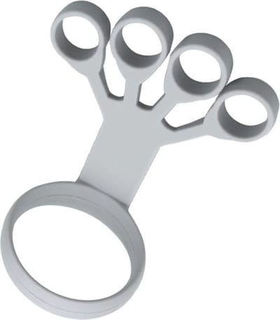 Hand- en vingertrainer Light (Licht grijs) - Vingertrainer - Handtrainer - Polstrainer - Handrevalidatie - Polstrainer piano - Griptrainer - Handstretcher - Krachttrainer