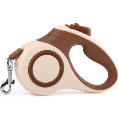 Intrekbaar LED Hondenriem - Automatisch Vergrendelende Veiligheidskabel Voor Kleine/Middelgrote Honden - Lichtgevend in het Donker Huisdier Wandelriem Voor Poedels & Puppy's (Dark Brown,3 meters) donkerbruine kleur