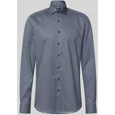 OLYMP Level Five Overhemd, Body Fit, Royal Kent, Marineblauw