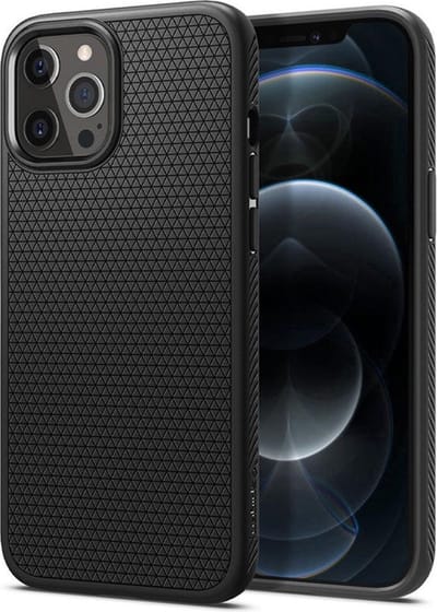 Spigen Liquid Air Apple iPhone 12 / 12 Pro Flexibel Hoesje Mat Zwart