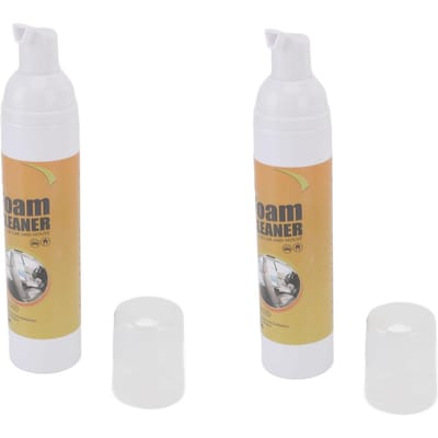 2 Doos 100ml Schuimreiniger Spray Zacht Reinigend Schuim Multifunctionele Interieurreiniger voor Auto en white