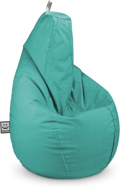 Zitzak XL - Comfortabele Poef - Buiten Ontspannen - Waterafstotend Naylim - 80x80x130cm - Turquoise
