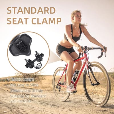 Fietszadel Rugleuning - Comfortabel Zadel - Fietsen Ondersteuning - Verbreed Traagschuim - 30 cm - Zwart