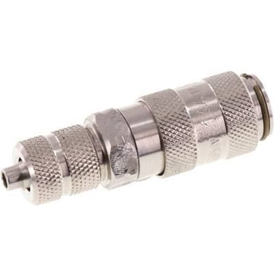 RVS 306L DN 2.7 (Micro) Luchtkoppeling Snelkoppeling 3x4.3 mm Push-On - CLS2-N-SSL-P-3