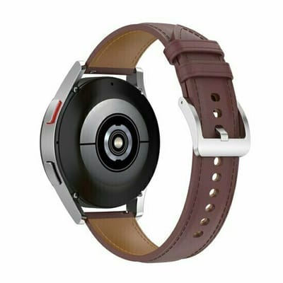 By Qubix - Luxe leren bandje - Donkerbruin - geschikt voor Huawei Watch GT 6 / GT 7 / GT 6 pro / GT 7 pro - 46mm