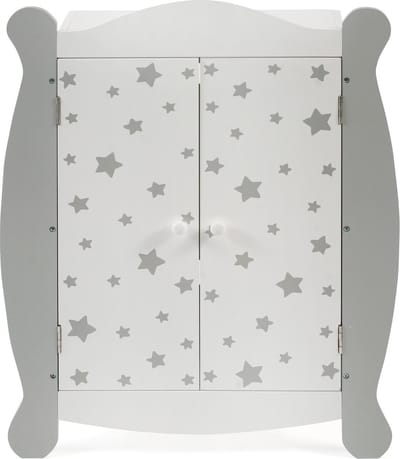 Bayer Chic 2000 - Poppen Kledingkastje - Grey Stars