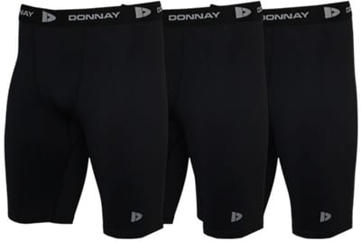 3-PackDonnay - Compressie Short - Thermo/Sportshort (23cm) - Heren - Black (010) - maat L