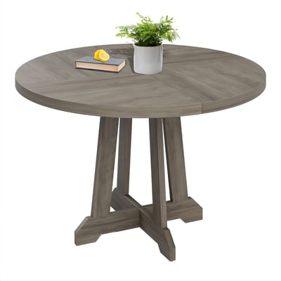 Ronde Eettafel 120 cm - Houten Boerderijstijl - Grijs