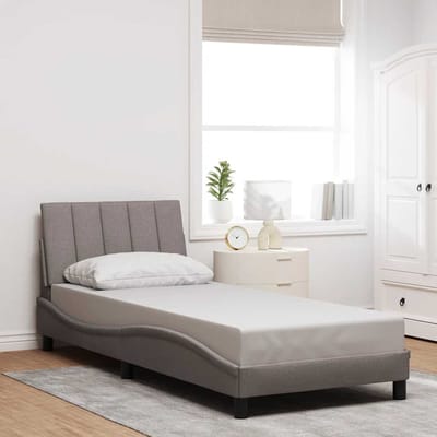 vidaXL - Bedframe - zonder - matras - "Hanko" - 80x200 - cm - stof - taupe