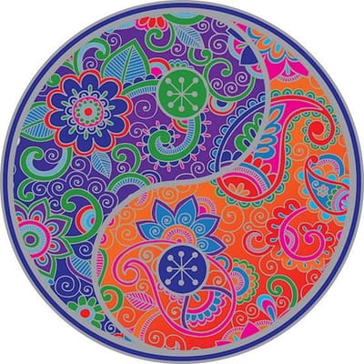 Sunseal sticker Yin Yang Mandala - 13.5cm