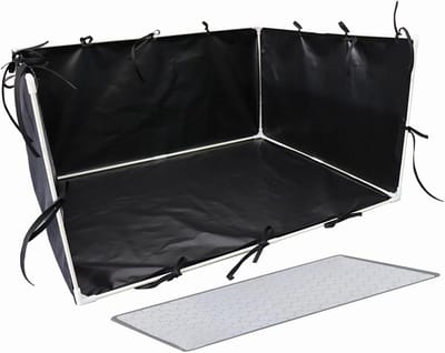 Hondentoilet - Puppy Plasbak - Binnen Zindelijk Maken - Lekvrije Hoge Wanden - 90 cm - Zwart