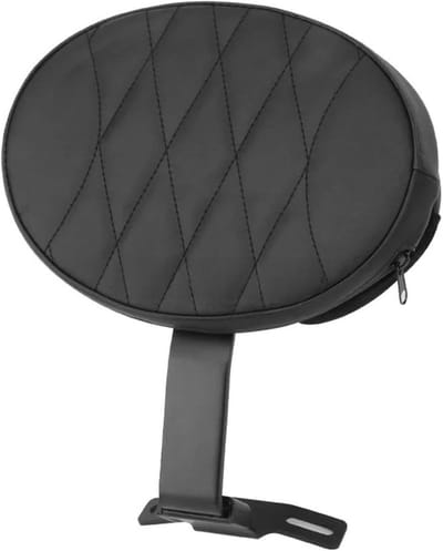 Motorfiets Rugsteun - Sissy Bar Pad - Comfortabel Rijden - Verstelbaar en Afneembaar - N.v.t. - Zwart Chroom